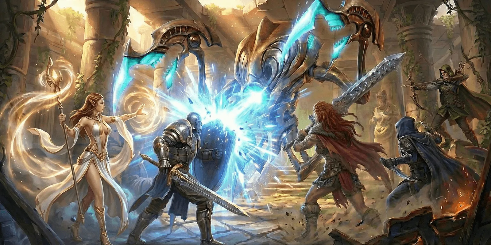 Arcane Heroes 2 Light Titan raid artwork