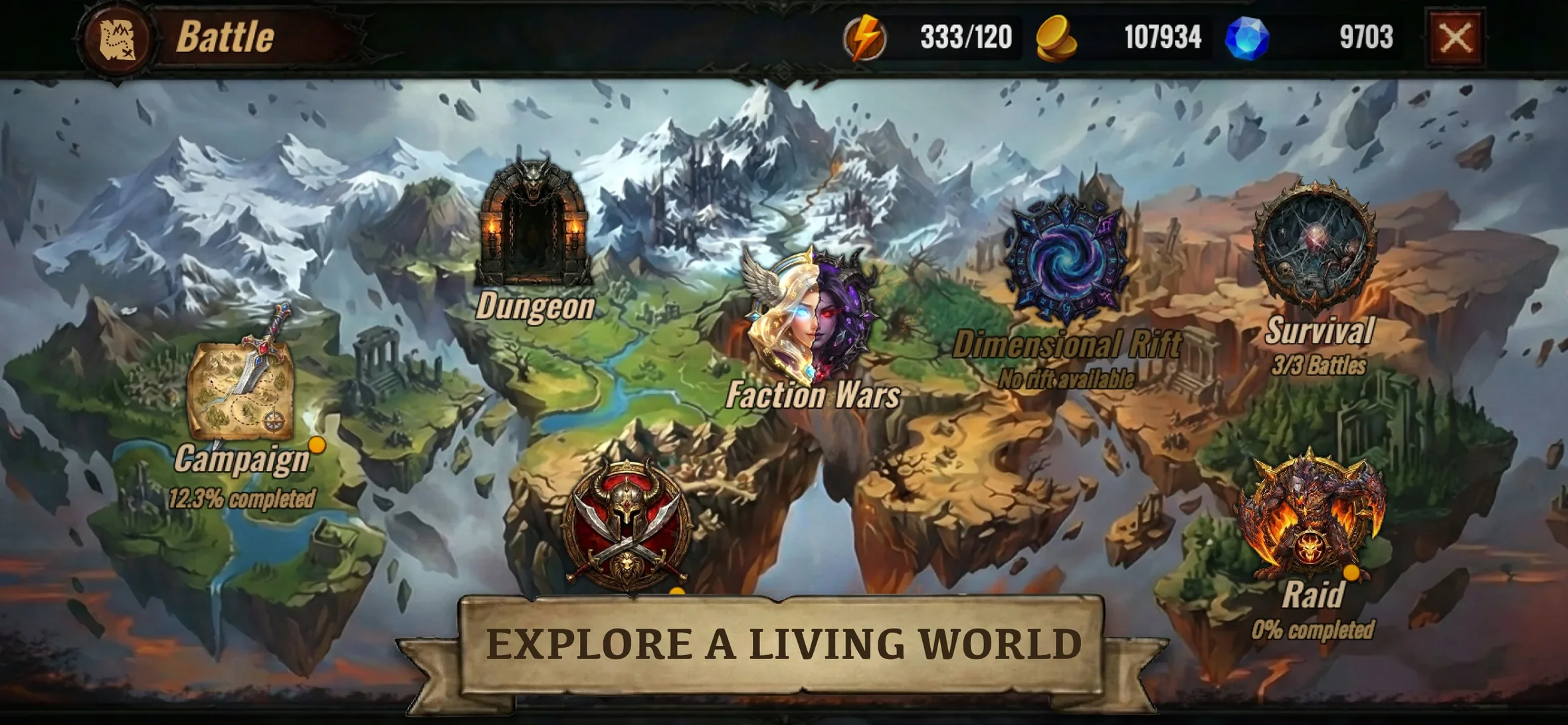 Arcane Heroes 2 hero upgrade screen